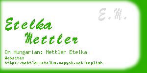 etelka mettler business card